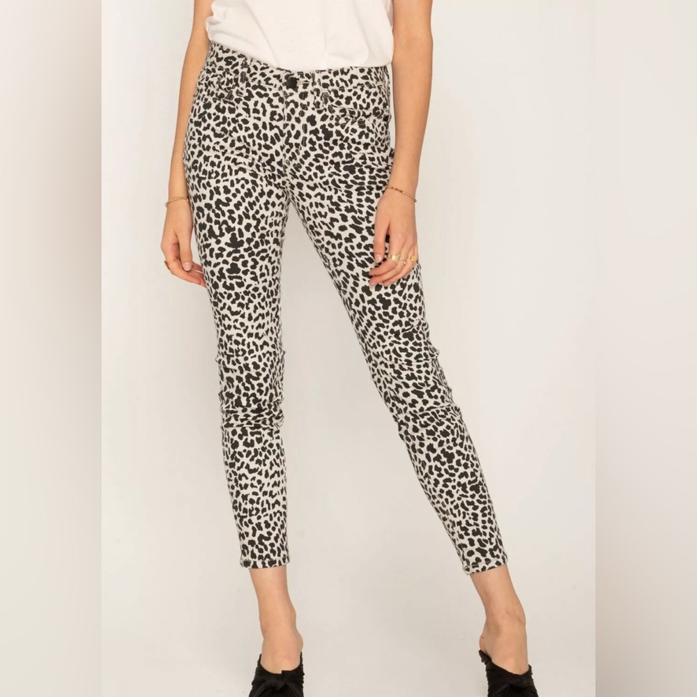 Miss Me "WILD LIFE ANKLE SKINNY JEAN" Mid-Rise LEOPARD SKINNY JEANS size 29